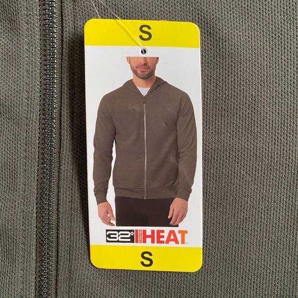 32 Degrees Men's Full Zip Hoodie, Pockets, Olive Green, Small, NWT - Picture 4 of 15